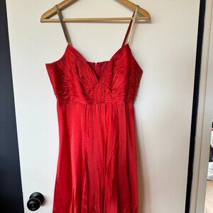 Anne Klein Red and Gold Dress
